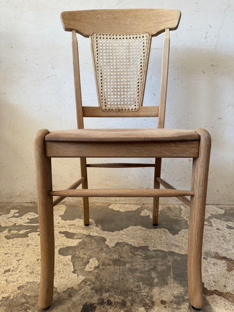 ビンテージ ダイニングラタンチェア　カフェチェア 剥離 no1