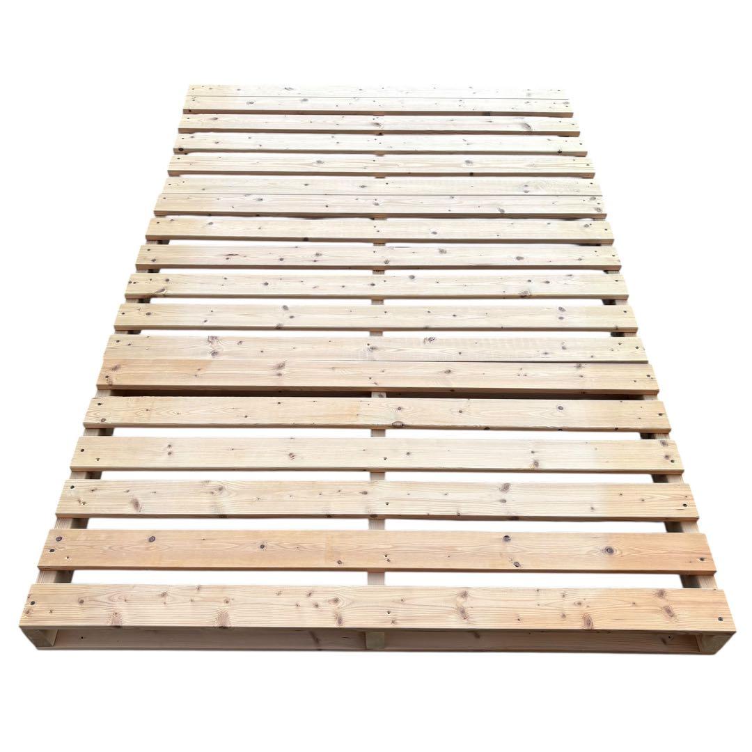 要相談 近畿限定配送 パレットベッド ベッドフレーム 天然木 ダブルサイズ 3枚