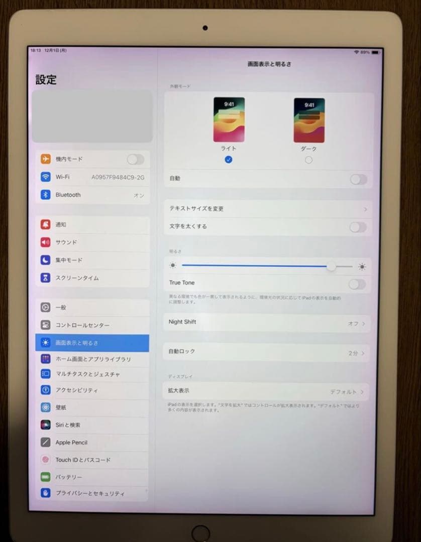 iPad Pro 12.9インチ 第2世代 256GB