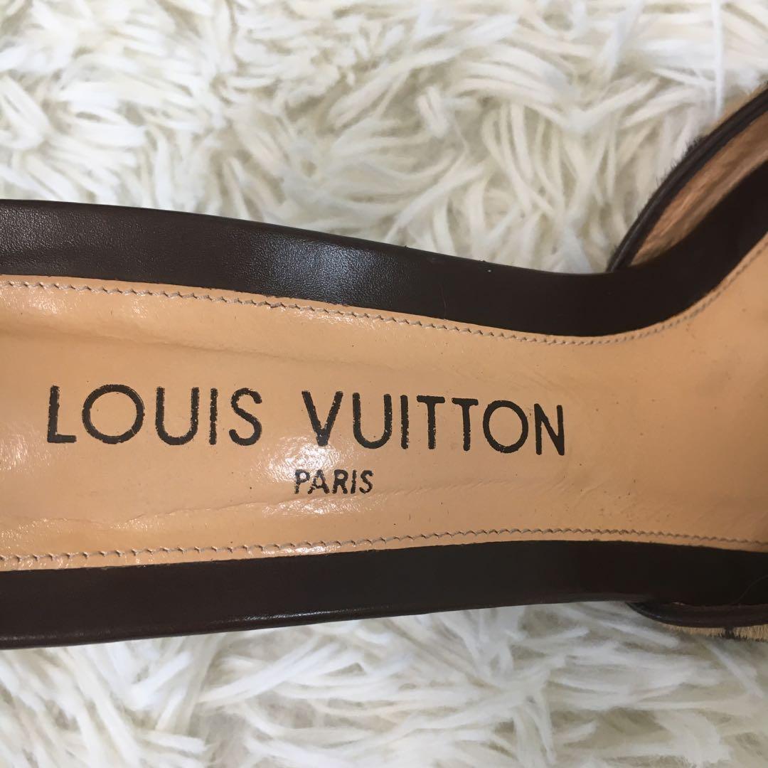 【極美品】ヴィトン ミュール ハイヒール ダミエ サンダル 24.5cm相当