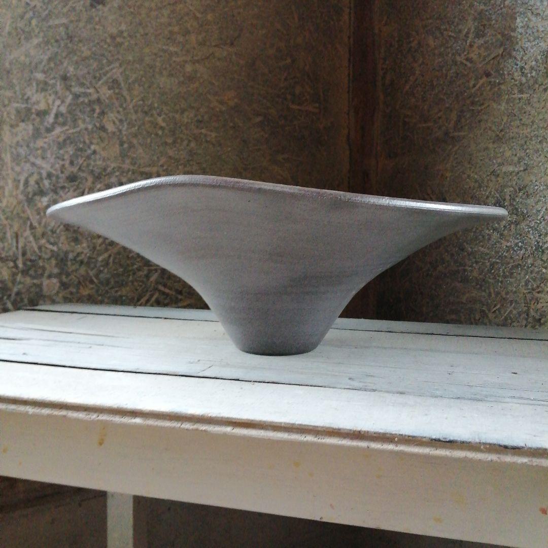 京焼　華善　鈍鉄色池坊花器　39cm