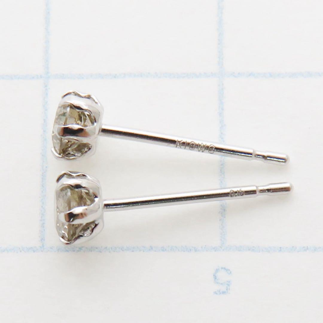 ば*。様 【本物保証】K10WG 天然ダイヤモンド ピアス｜各0.15ct 新品