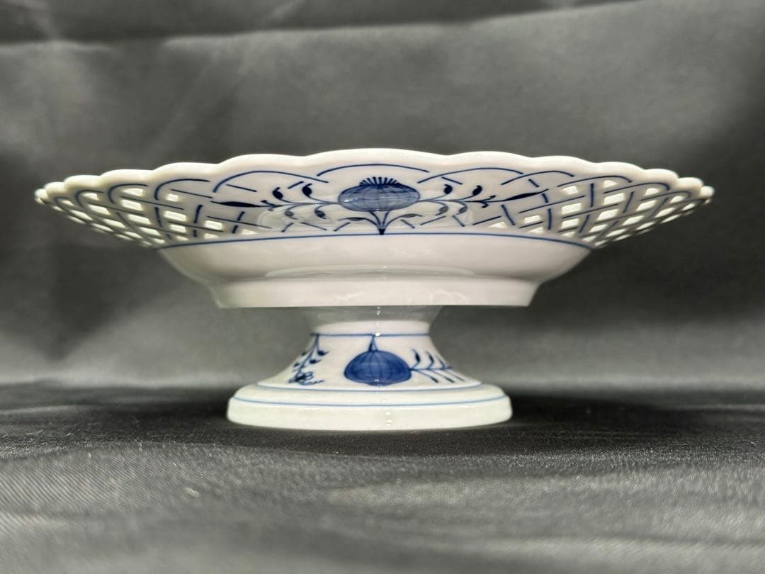 【レア】meissen マイセン　ブルーオニオン　コンポート　コンポティエ