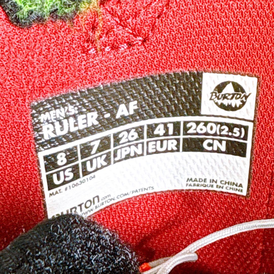 BURTONバートンRULER 26センチ　クイックレース　スノーボードブーツ