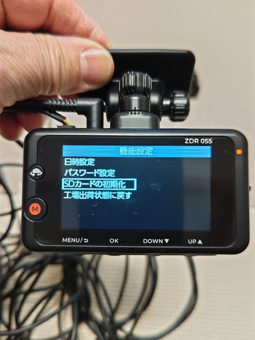 COMTEC ZDR 055 前後カメラドライブレコーダー配線付き