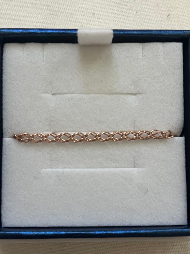 4℃ ローズゴールド アンクレット ギフトボックス付き