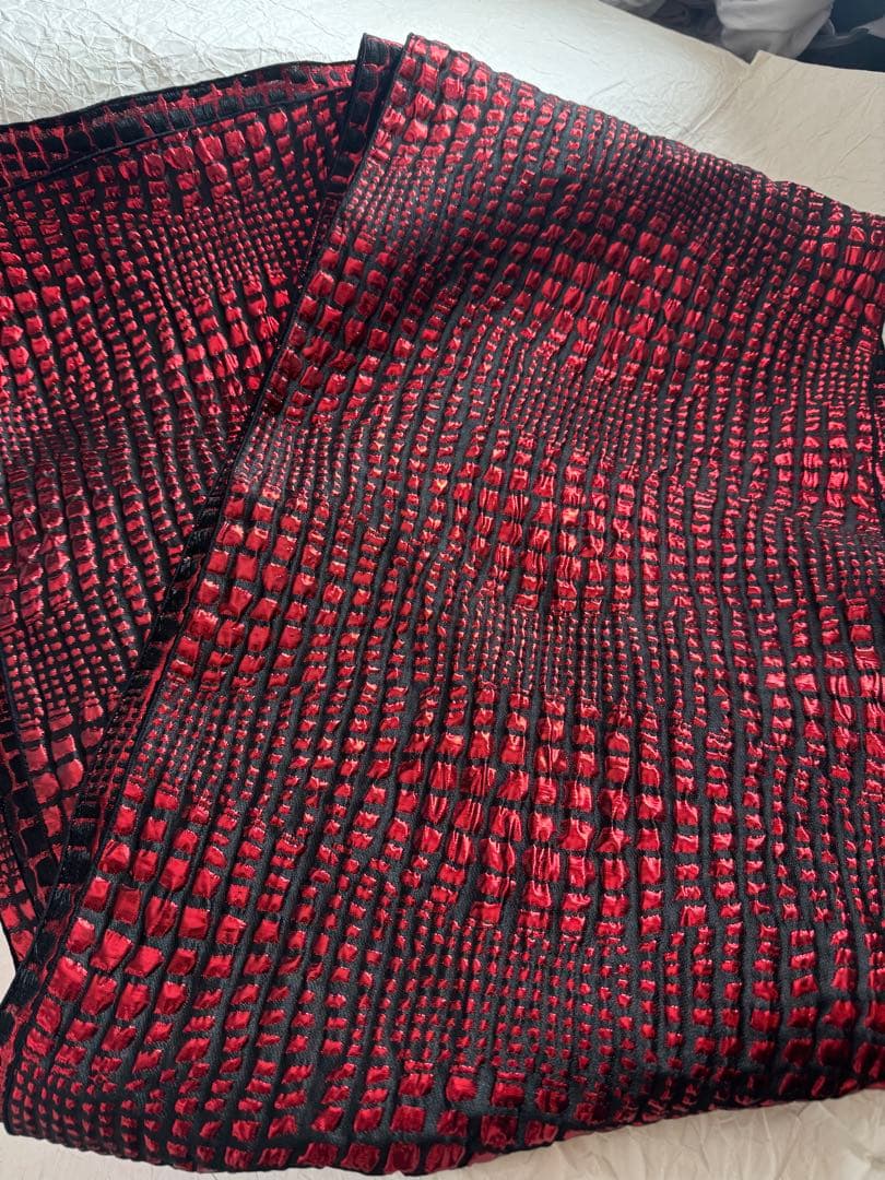 大人兵児帯　【スノーホワイト】【レッドメタル】のセット