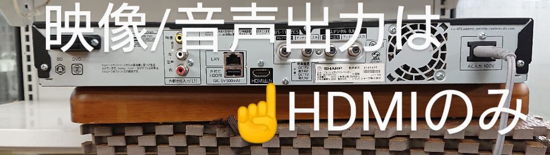 1TB/シャープ/BD-W1700/アクオス/W録/外付HDD/ドラ丸