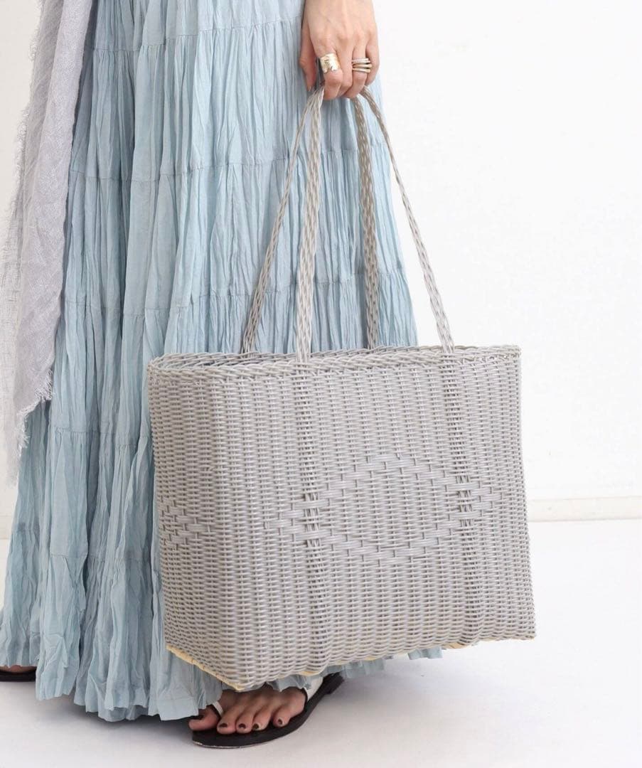 最終値下げ　パロローサ　カゴバッグ　グレー