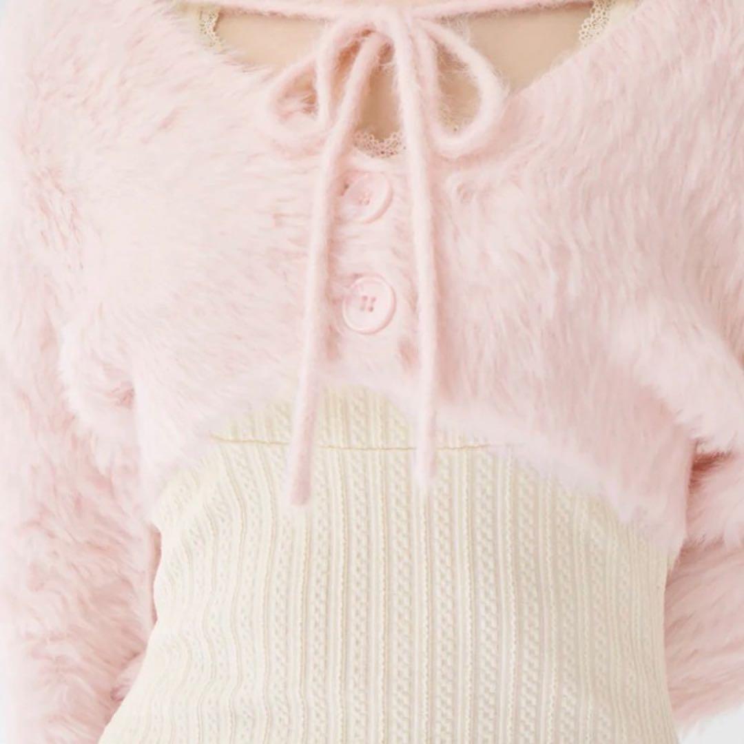 新品未開封　ダーリッチ　ケーブルニットソーセットミニワンピースdarich F