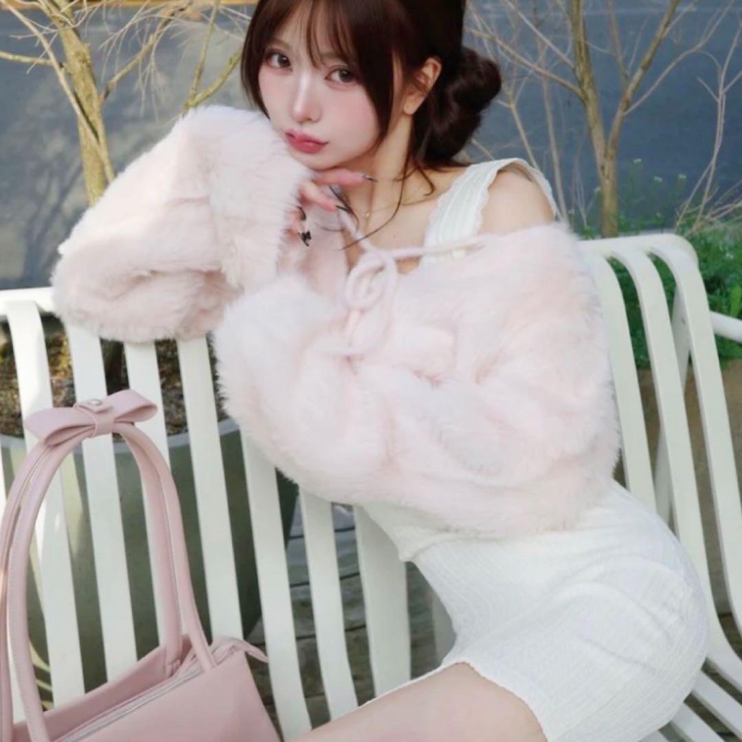 新品未開封　ダーリッチ　ケーブルニットソーセットミニワンピースdarich F