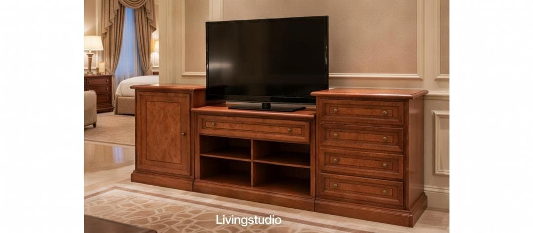 イタリア テレビボード テレビ台 AVボード 幅229cm 象嵌 5000C