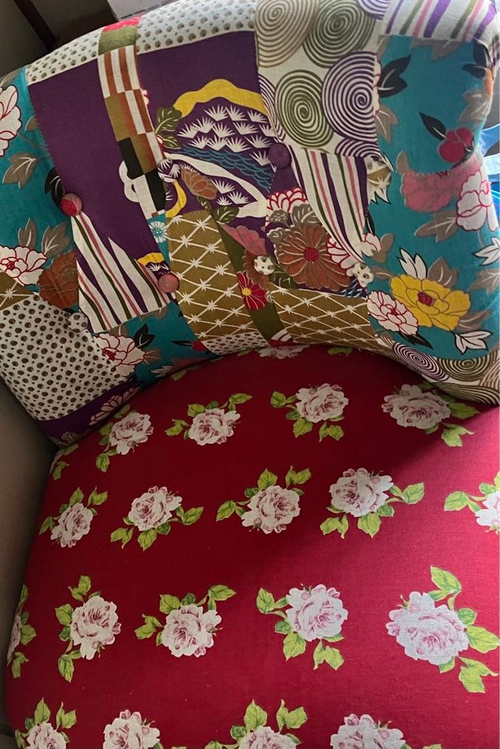 和風パッチワークデザイン椅子