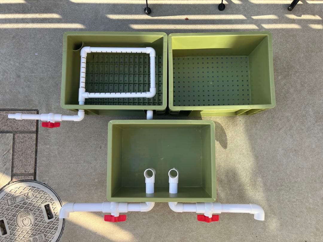 45w水中ポンプ付き　高性能濾過材2段付き2種以上 フルセット到着すぐ使える状態