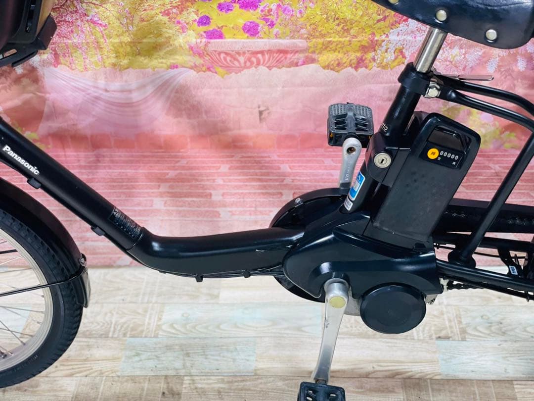K1980 電動自転車パナソニック子供乗せ 20インチ 8Ah ブラック