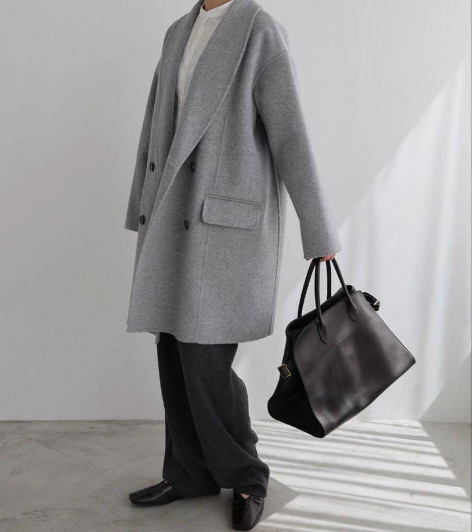 T*T様 evernavy リバー Pコート ウールコート グレーM