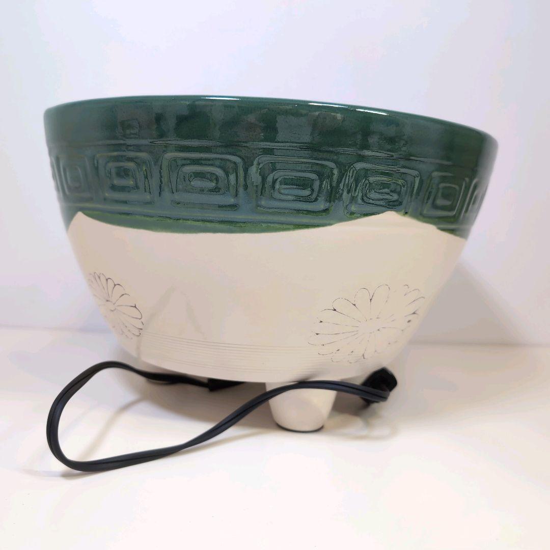 【未使用】 製造中止 野々田製 織部 電熱風炉 紅鉢型 裏千家向