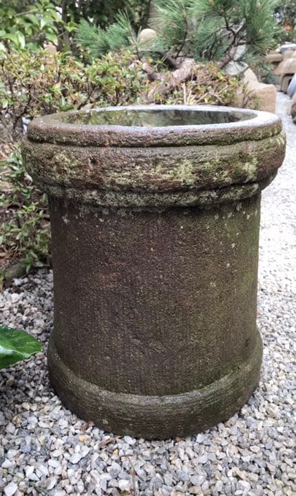 【縁先手水鉢・蹲】造園水石飾り石ガーデニングバードバス箱庭