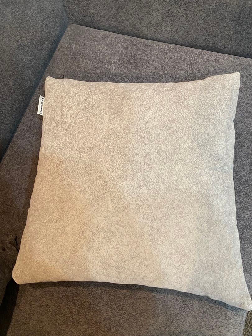 専用 フランネルソファ クッション 2個セット グレー ライトグレー