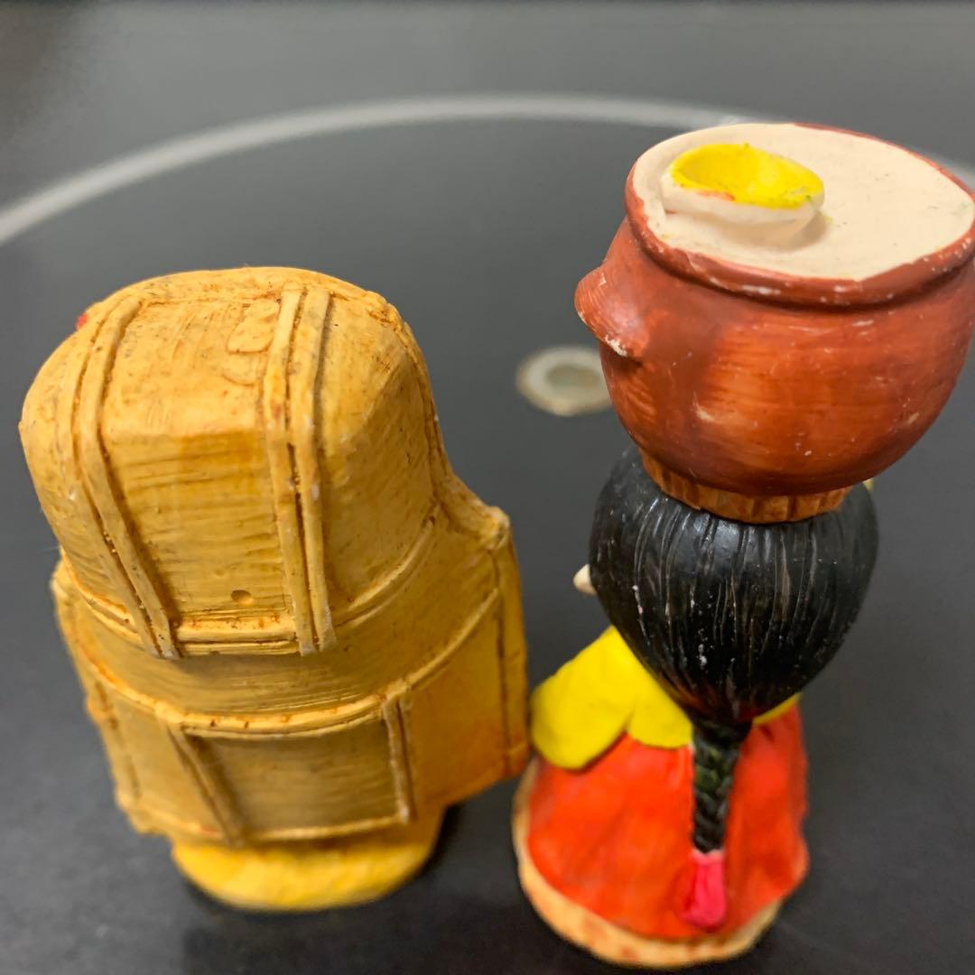 【中古】伝統的な子供の置物 2体セット18-380