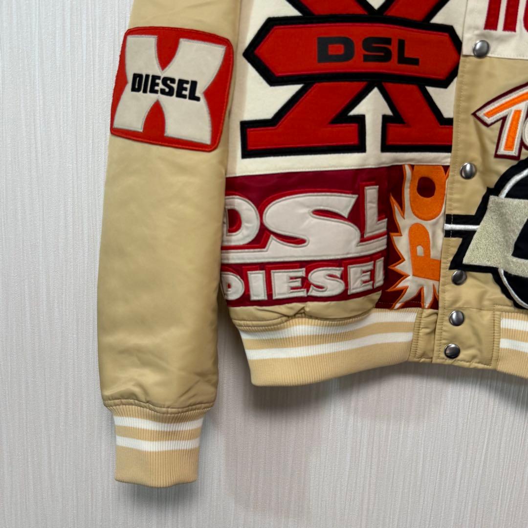 沖*三様 美品 DIESEL スタジャン レーシングジャケット ワッペン ボンバ