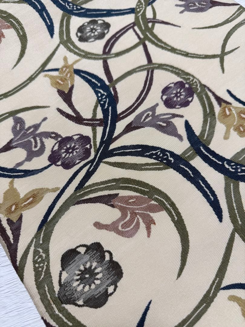 M101 紅型調　つづれ帯　正絹　袋帯　パールトーン加工済み　美品