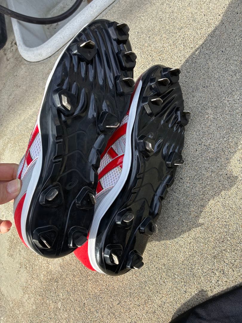 ASICS オーダースパイクシューズ レッド/ホワイト