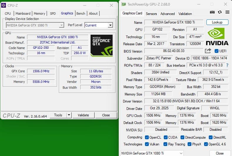 グラフィックボード・グラボ・ビデオカード ZOTAC GeForce GTX 1080 Ti 11GB