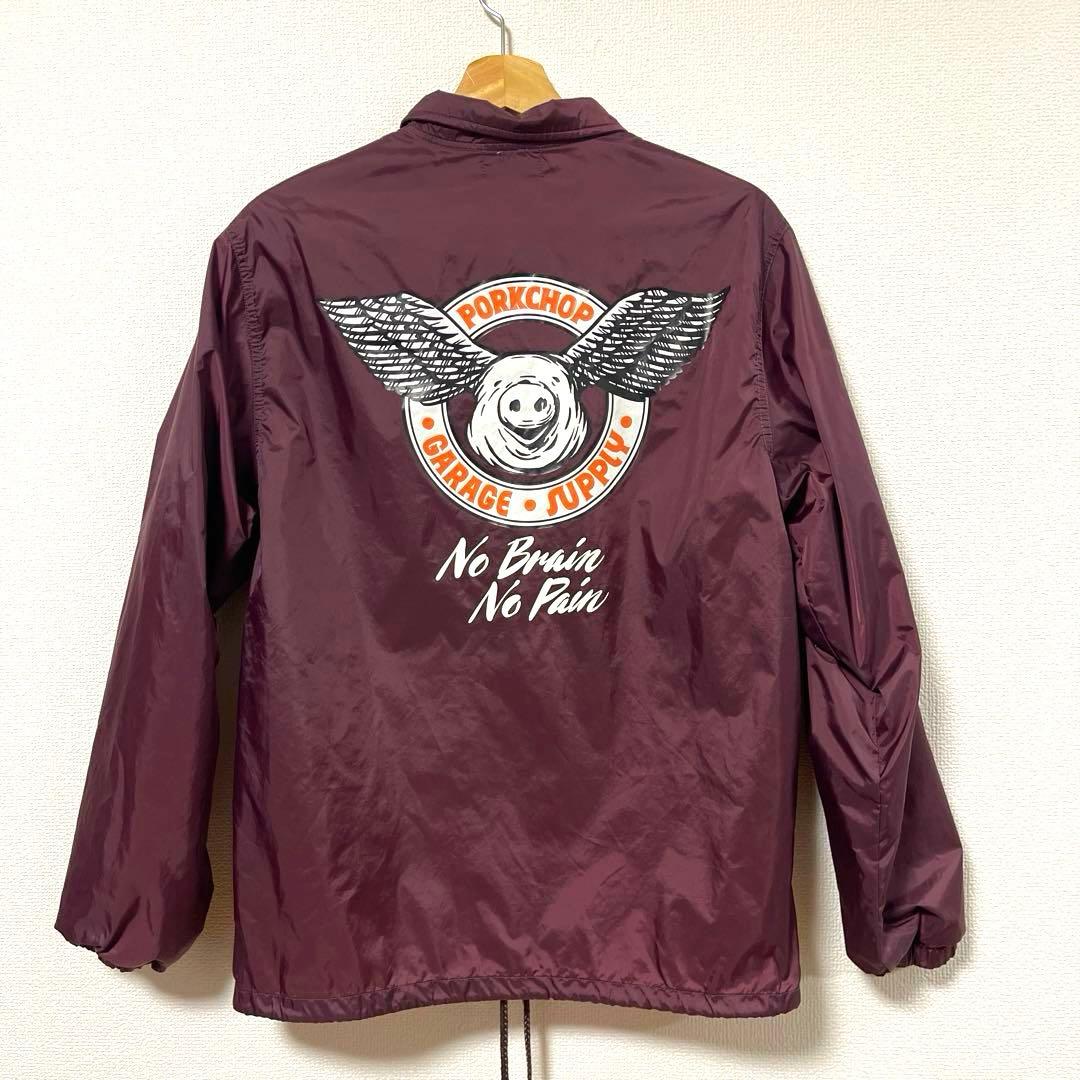 Porkchop ポークチョップ ウイングポーク コーチジャケット S ワイン