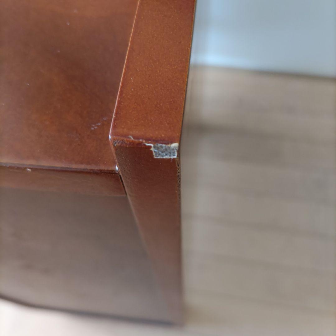 ６０％オフ【未使用に近い】 サイドテーブル ラタン調 引出し付テーブル 木製