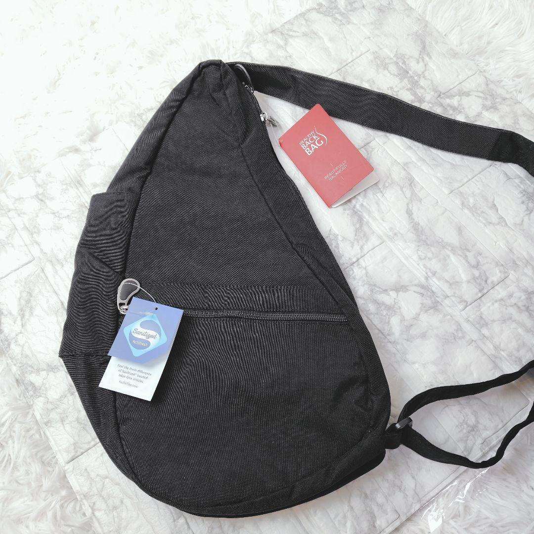 新品タグ付き✨ヘルシーバックバッグ　テクスチャードナイロン Sサイズ ブラック