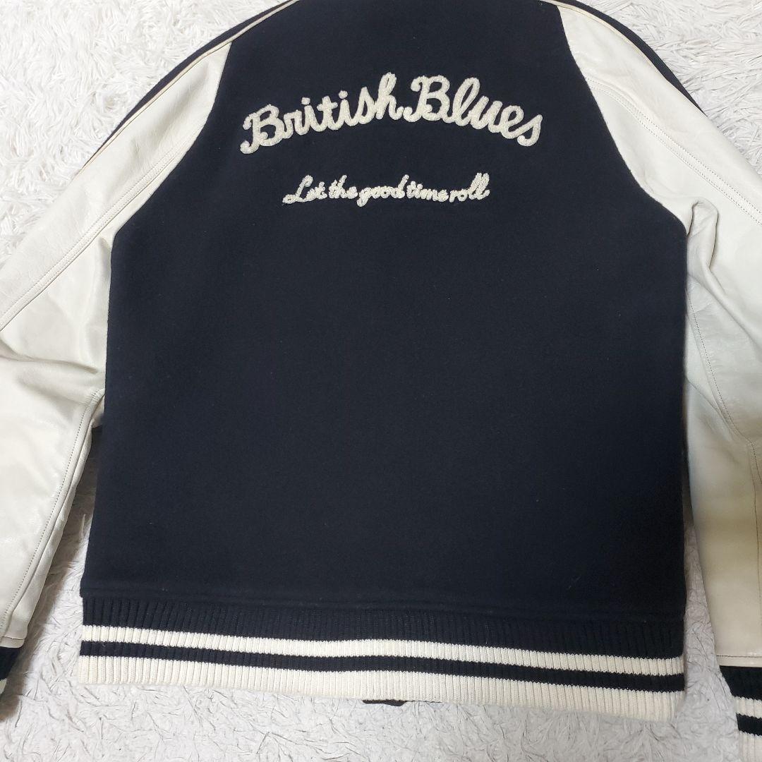 希少 STIFF レザー ウール スタジャン バイカラー 日本製 M