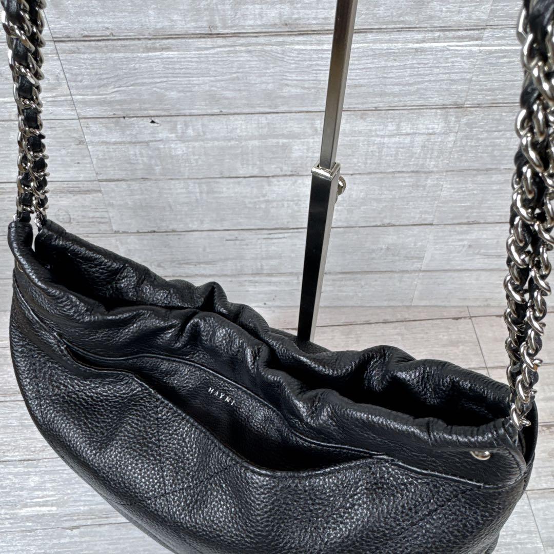 美品 ヘイニ　バルメド　キルティングチェーン　バック　ショルダー　シルバー金具