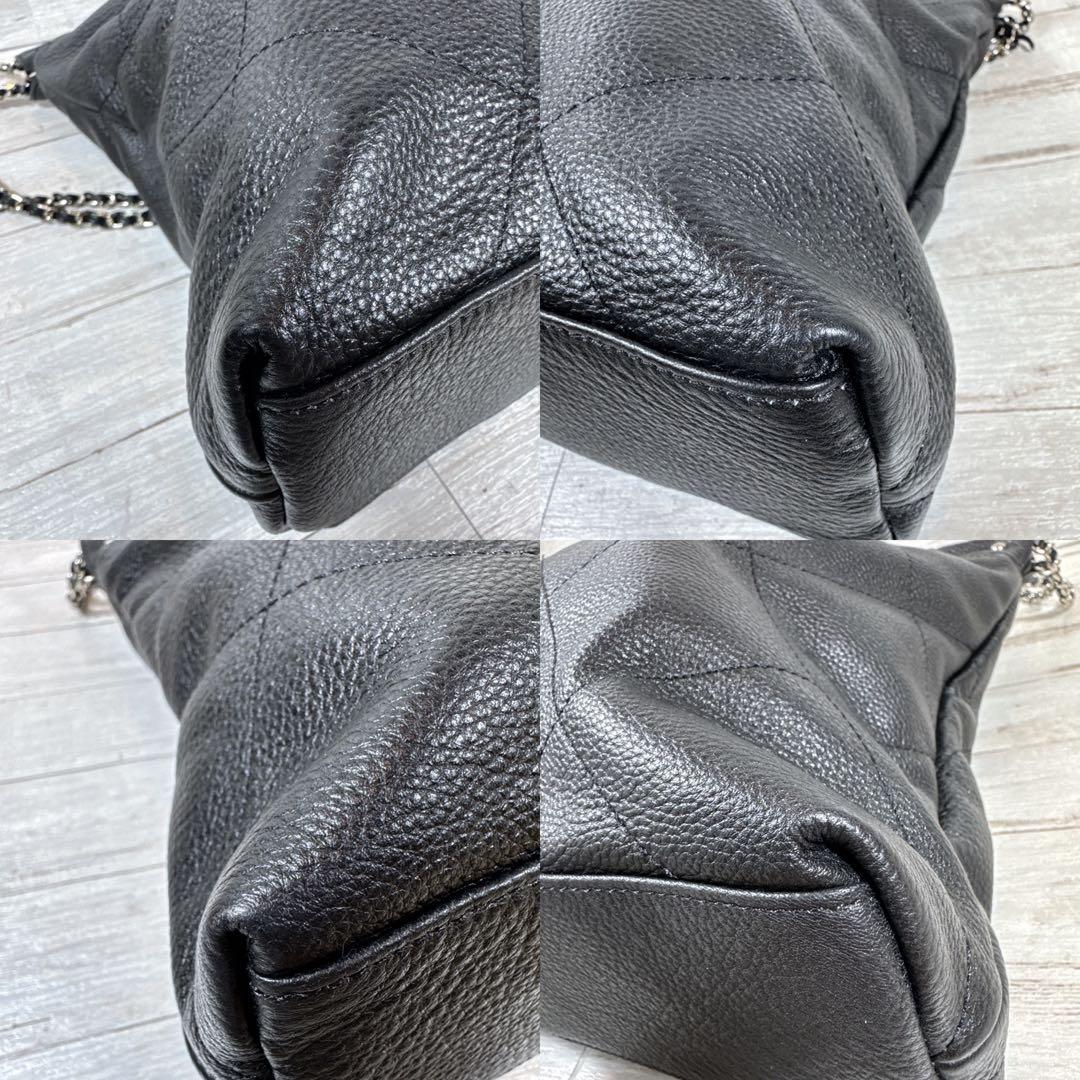 美品 ヘイニ　バルメド　キルティングチェーン　バック　ショルダー　シルバー金具