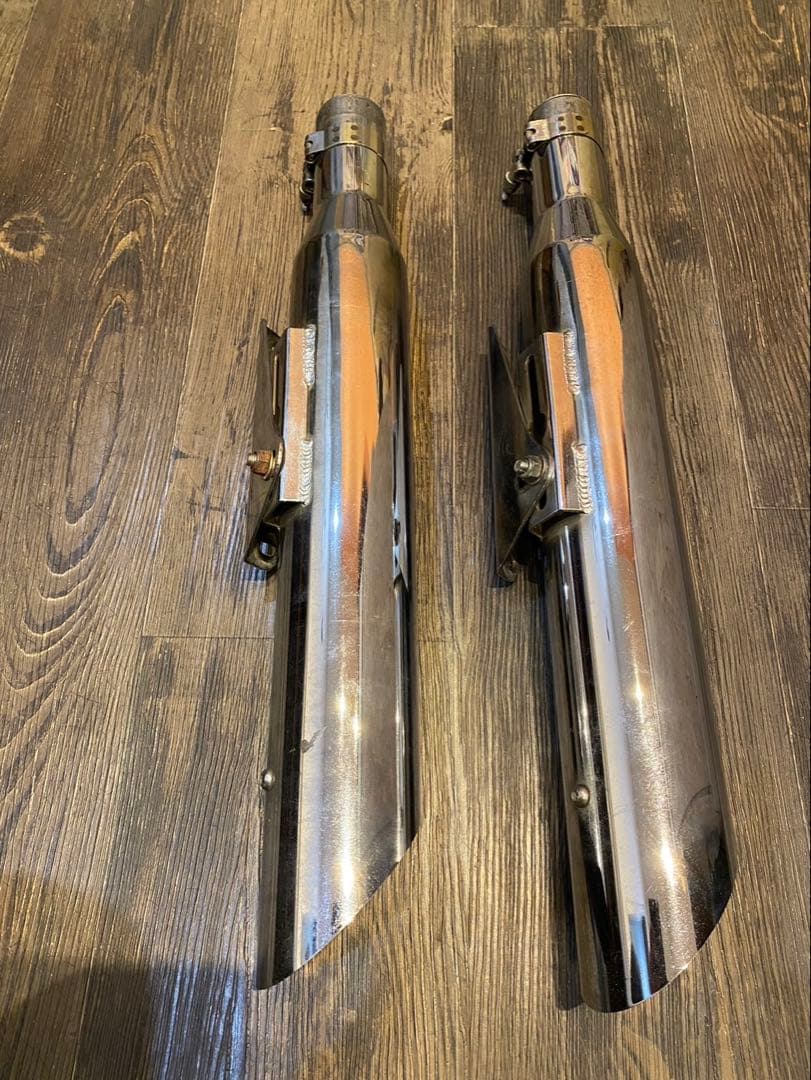 ネ申 ステンレス製クランプ式マフラー 2本セット