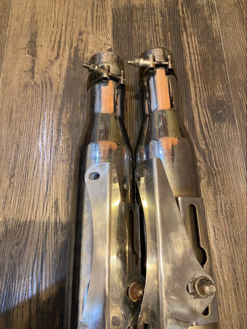 ネ申 ステンレス製クランプ式マフラー 2本セット