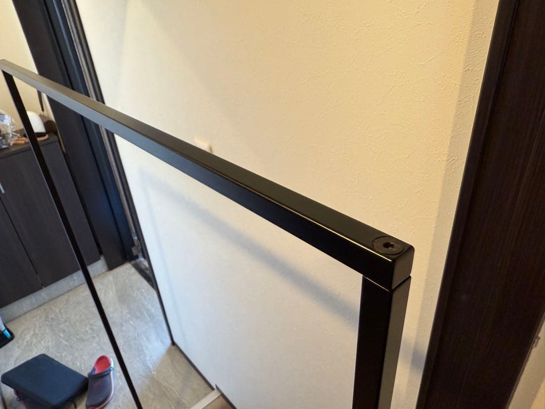 kanademono シンプル アイアン ハンガーラック ブラック W90