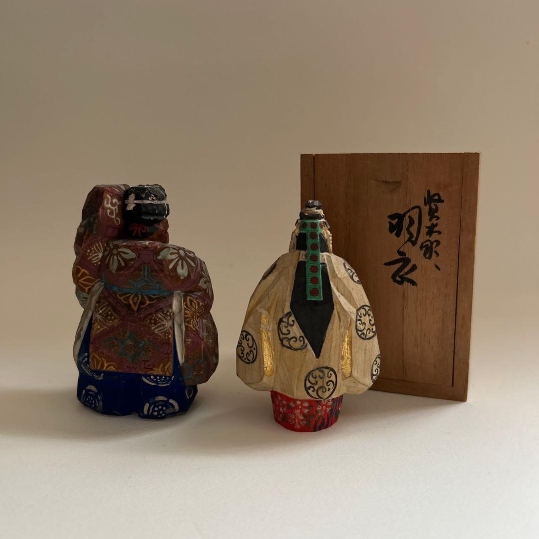 一刀彫　翁　羽衣