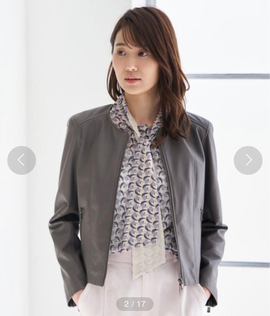 新品☆ANAYI ラムレザークルー　ジャケット/ セオリー、23区、セルフォード