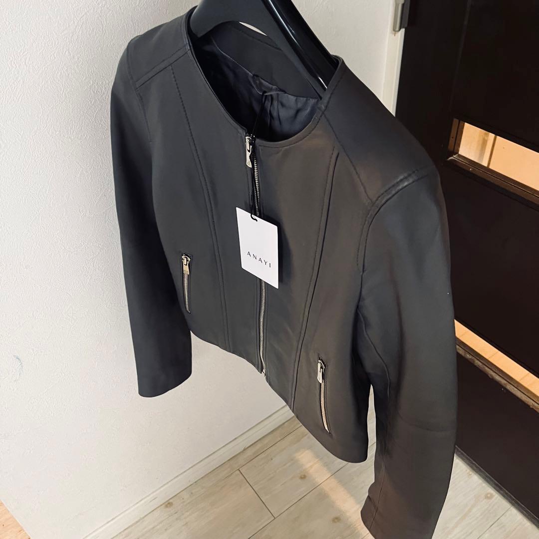 新品☆ANAYI ラムレザークルー　ジャケット/ セオリー、23区、セルフォード