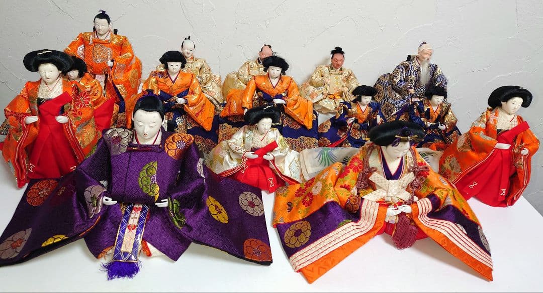 【15体セット】伝統的 和装ひな人形 お雛様 ひな祭り 雛人形 飾り