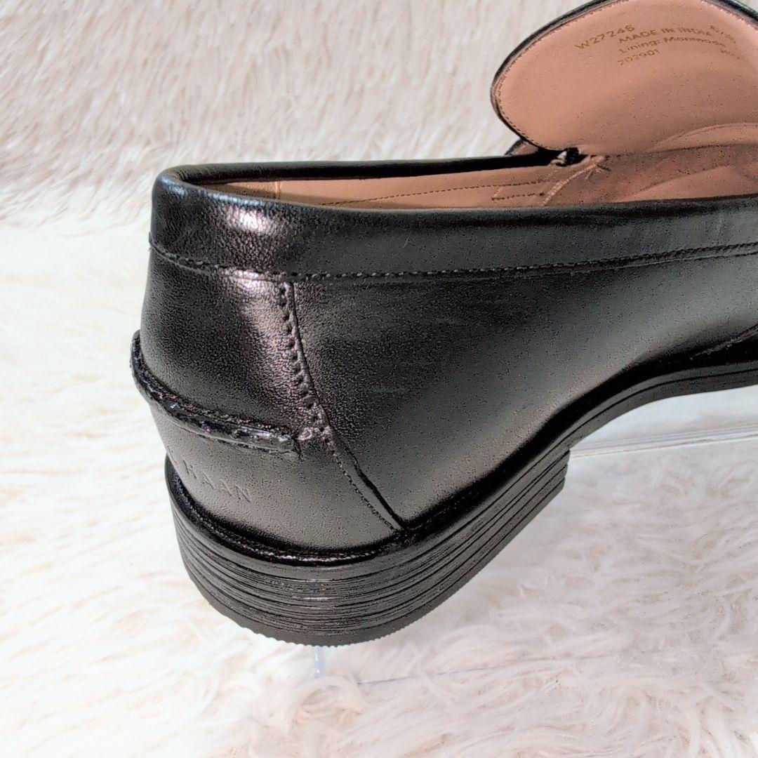 【極美品】コールハーン スタッシ チェーン ローファー ブラック 23.5cm