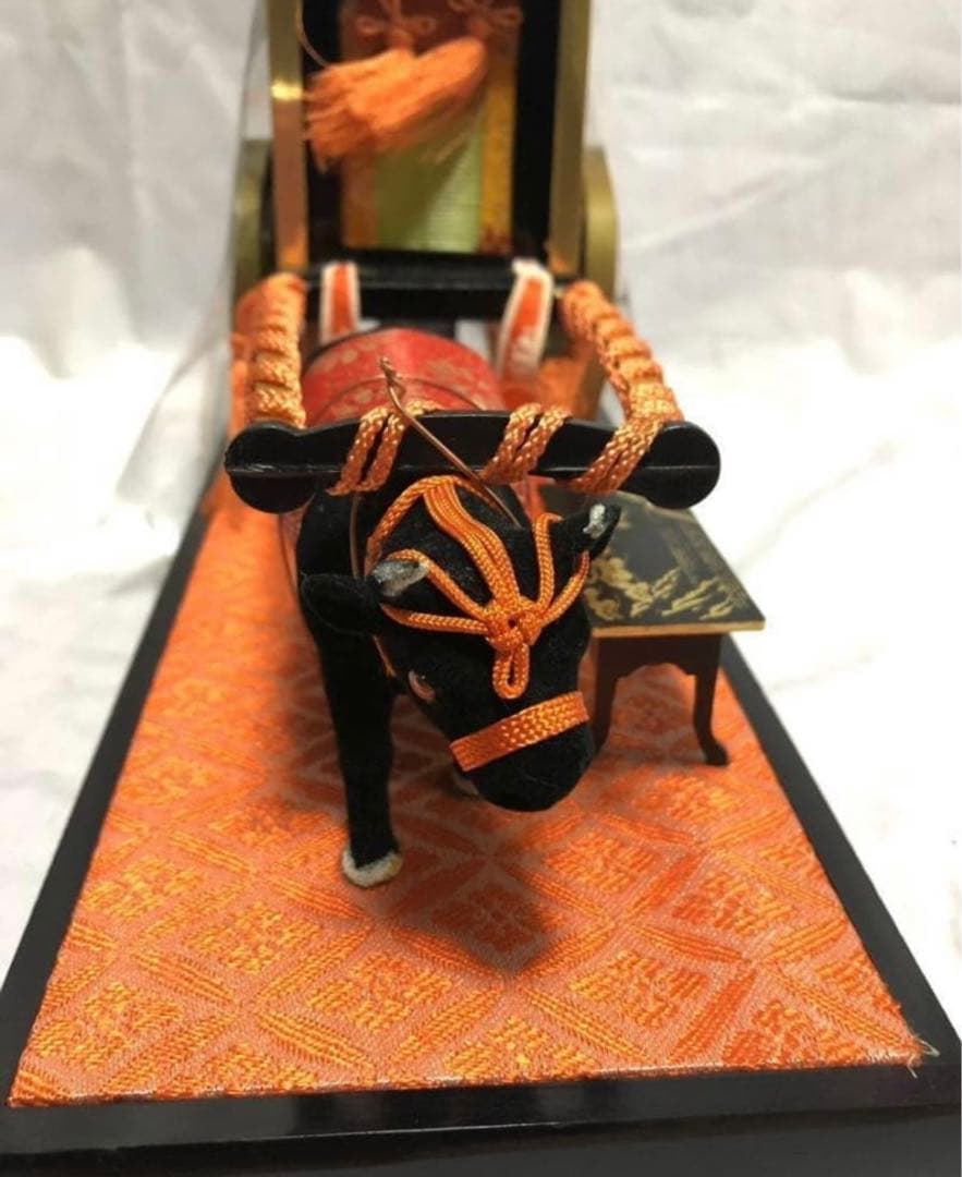 未開封 美品 雛人形 御所車 牛車 金 ひな人形 雛道具 雛飾り 和食器 高価