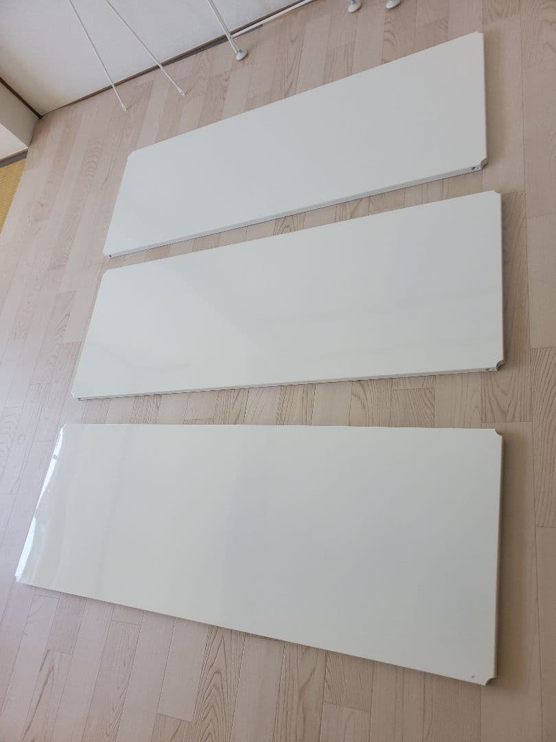 ★超お買い得美品 棚3枚シェルフ★ 無印良品スチールユニットシェルフライトグレー