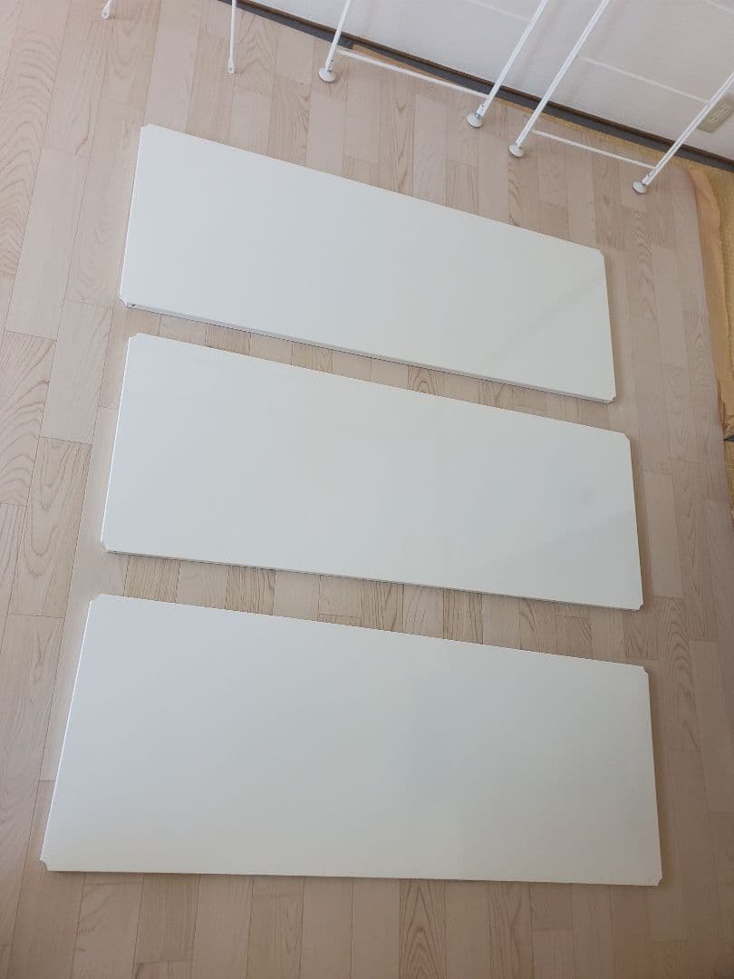 ★超お買い得美品 棚3枚シェルフ★ 無印良品スチールユニットシェルフライトグレー