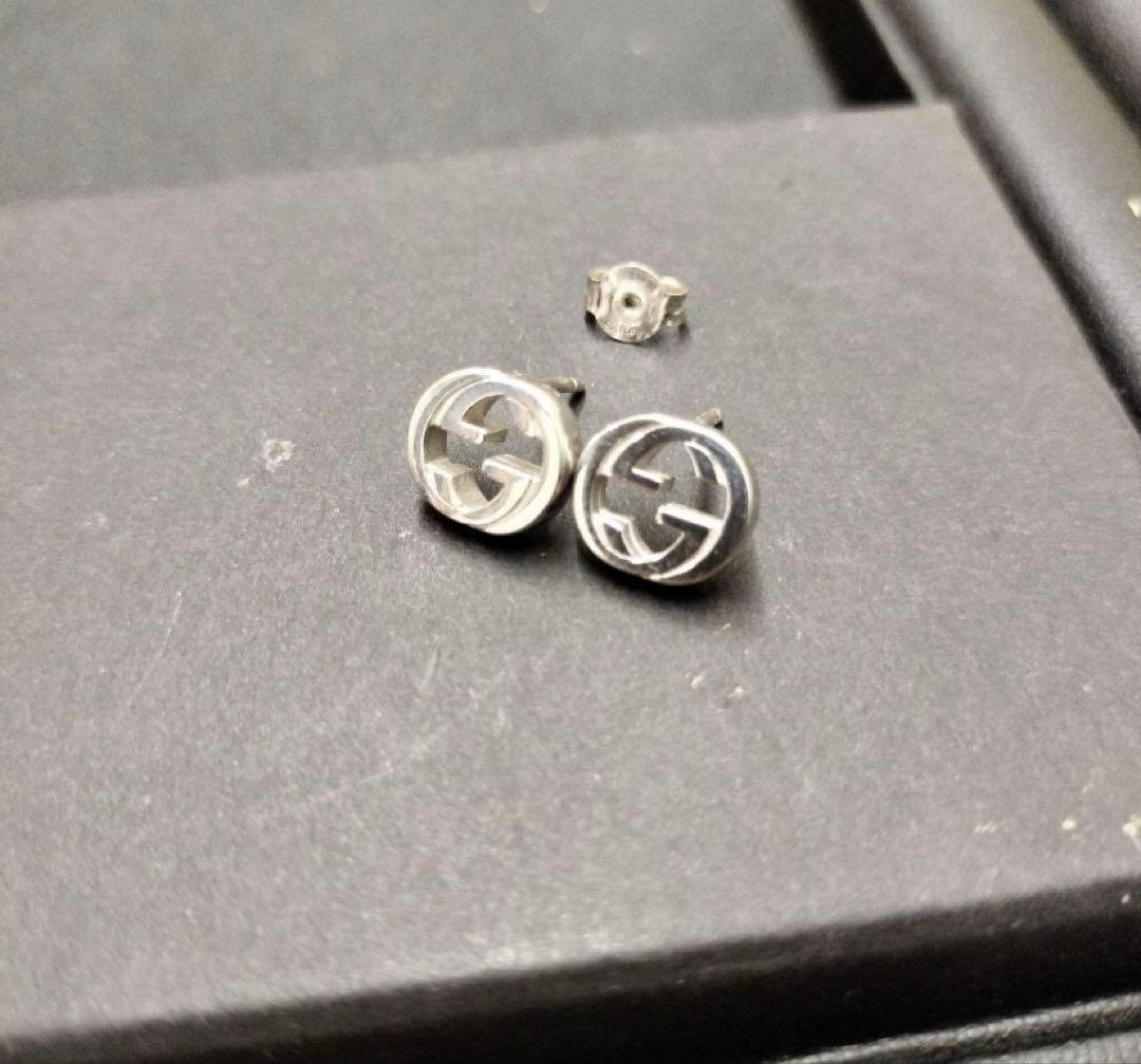 ゆ*ず様 GUCCI グッチ シルバー インターロッキングG ピアス 925刻印