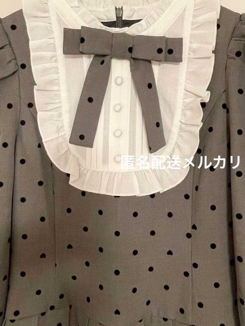 evelyn プリーツティアードミニOP ワンピース チャコールグレー エブリン