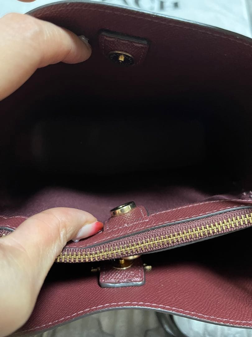 COACH ベージュ ショルダーバッグ 2点セット折り財布