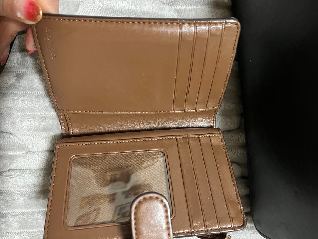 COACH ベージュ ショルダーバッグ 2点セット折り財布