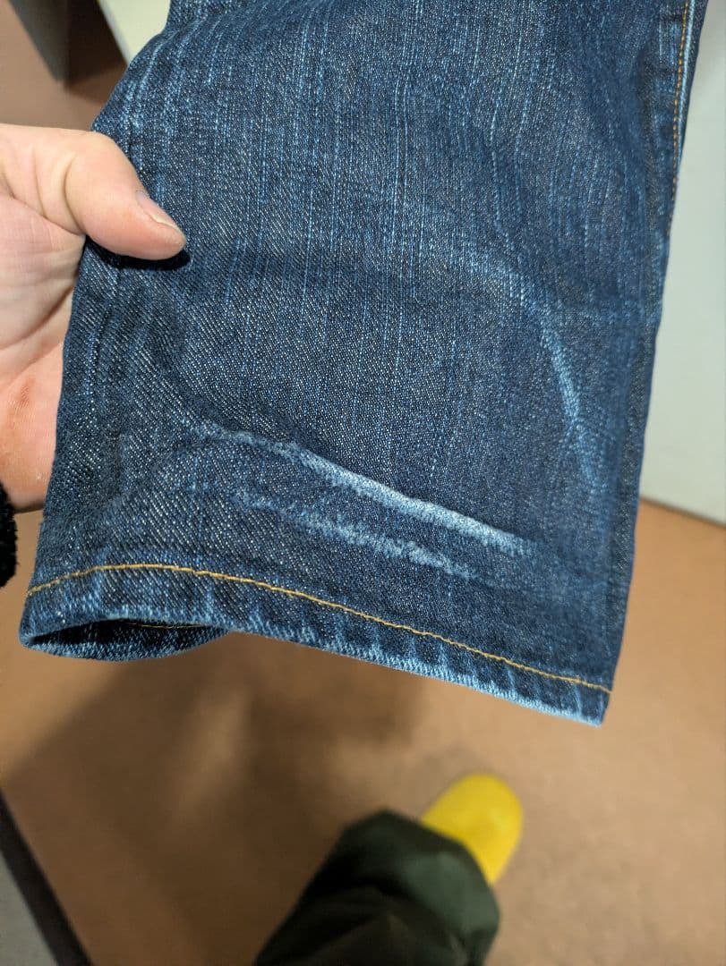 児島ジーンズ 17oz 左綾セルビッチ スリムストレートw42